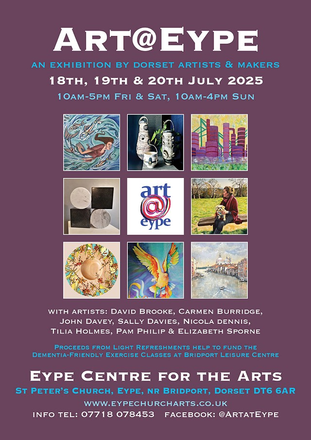 poster for Art@Eype exhibition, 18-20 July 2025
